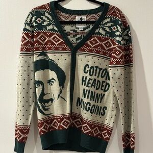 ELF Festive Cardigan - Green and Red